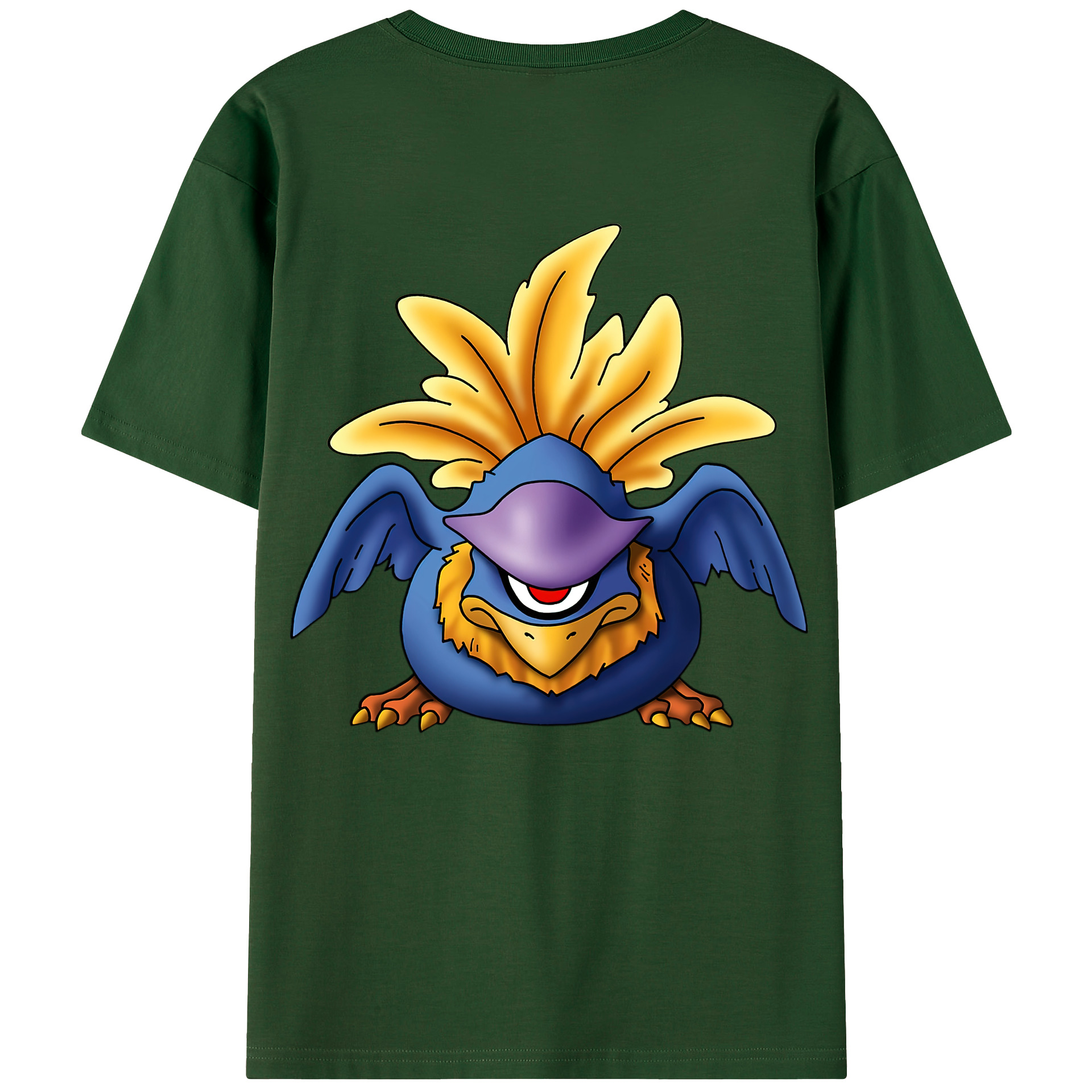 （画像用） ドラゴンクエスト Doragon Kuesuto Dragon Quest 綿100％半袖Tシャツ（背面プリント）